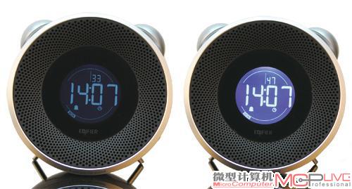 待机(左)和操作时(右)的不同屏幕亮度对比